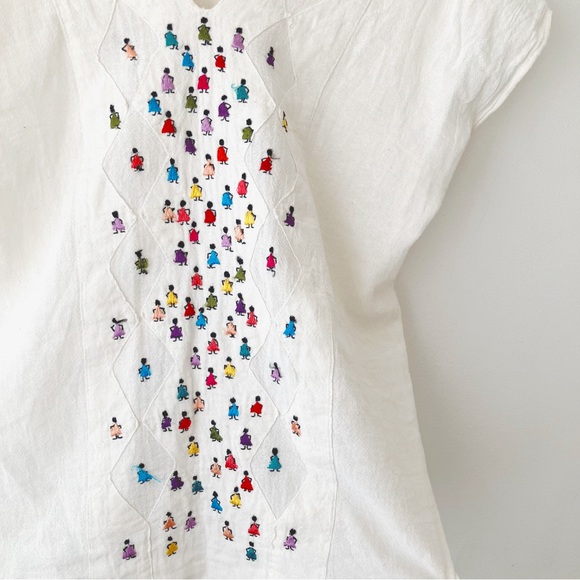 Vintage • Hand Stitched Gauze Blouse in Cream - Picture 10 of 15